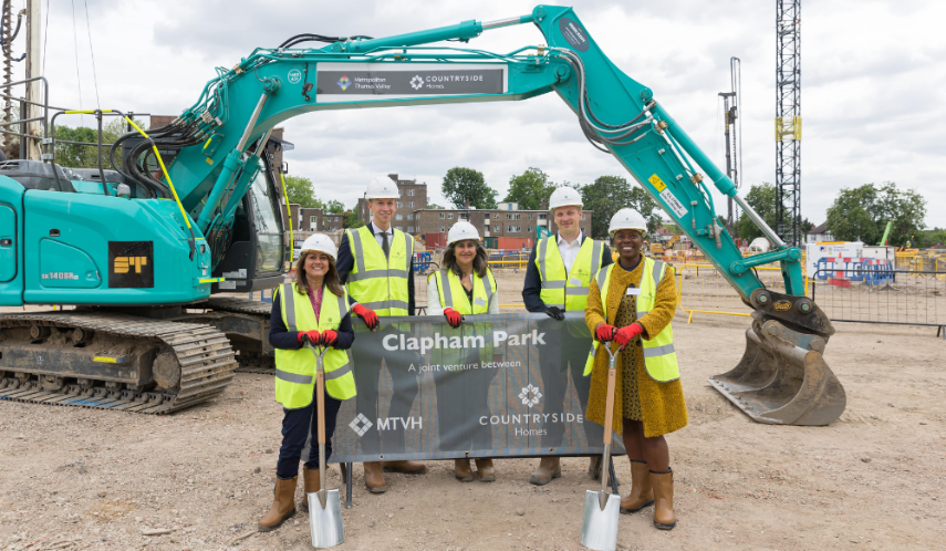 Clapham Park delivery partners Countryside and Simple Life London celebrate start of construction work on £1bn regeneration scheme